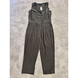 JCREW Jumpsuit 1 pc Military Green Romper Career Cocktail Sleeveless Sz 12
